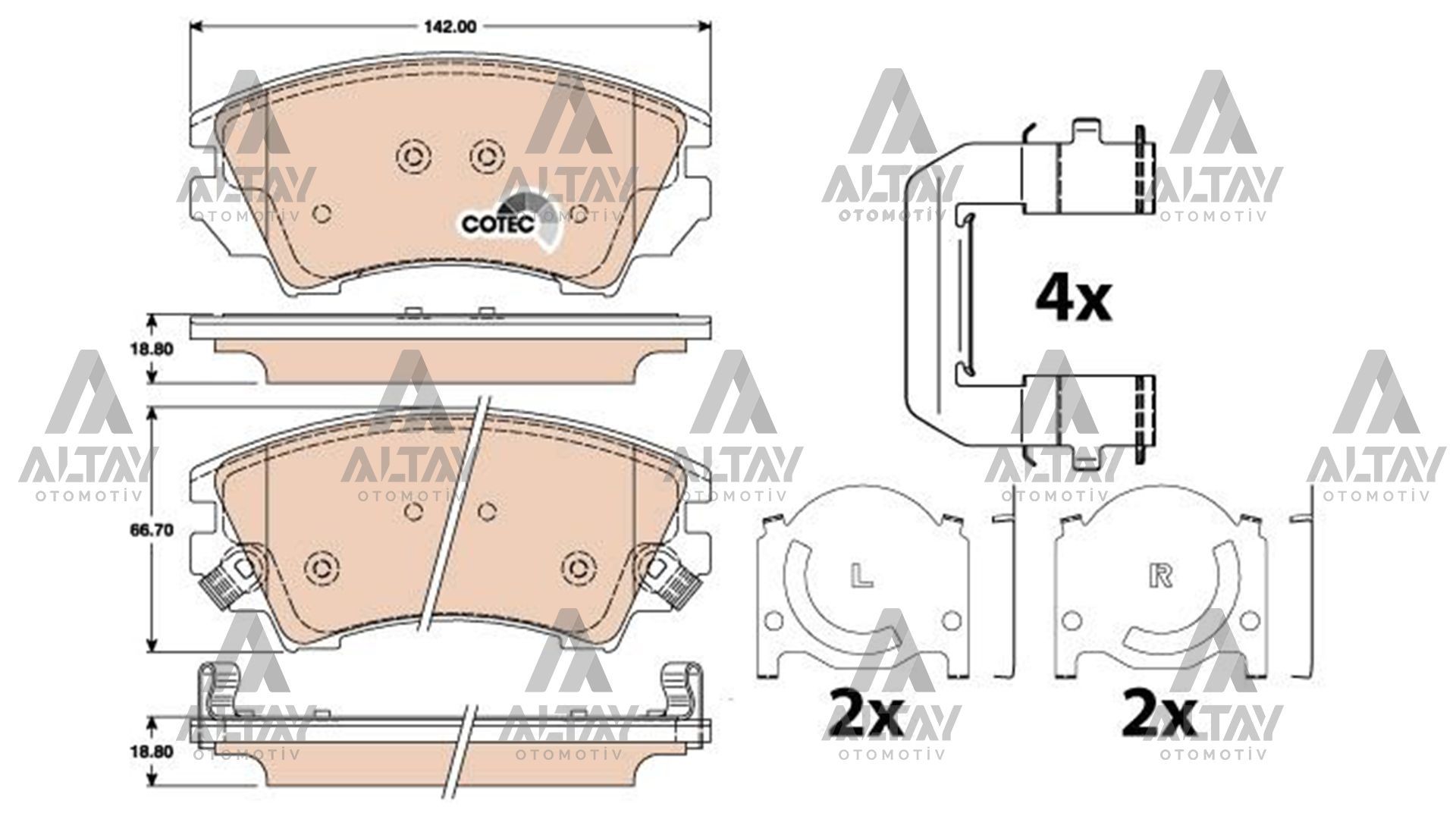 FREN BALATA ASTRA J 09-16 / INSIGNIA 08=> / ZAFIRA C 11=> (17 JANT) ÖN