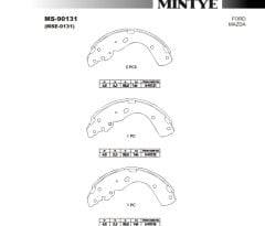 Arka Fren Balata (Pabuc) - B2500 4Wd 96-06 / Ranger 4Wd 96-06 Ms90131
