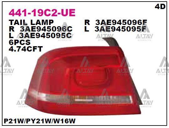 Stop Lambası Passat 10-13 Dış Sol 3Ae945095F