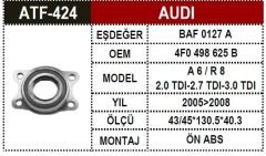 Vw A6 2005 Porya Ön 4F0498625B 4F0498625 4F0498625B