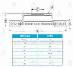 Fren Diski Cıvıc 92-06 1.6 / Ön Havalı 262-4 45251S5Da10