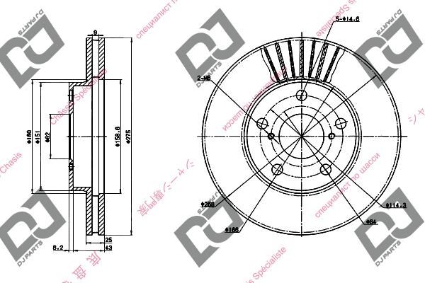 FREN DISKI ON AURIS 1.4 D4D 07- / COROLLA 1.4 D4D 07- / RAV4 01-06      275MM 4351242030 - 4351242031 - 4351242032 -  -