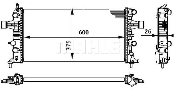 Opel Radyatör Su Astra G Z1,4Xep  1300256 1300195 1300212 1300256 9119481 9193264 93177120