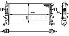 Opel Radyatör Su Astra G Z1,4Xep  1300256 1300195 1300212 1300256 9119481 9193264 93177120