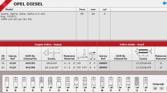 SİBOP TAKIMI 4128 4129 IN 8 E8 VECTRA 2.0 DIZEL 16V (X/Y20DTL MOTOR)