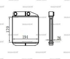 RADYATÖR KALORİFER LINEA 07=> / EGEA 15=> / NEMO 07=> / DOBLO 10=> / FIORINO 07=> BRAZING