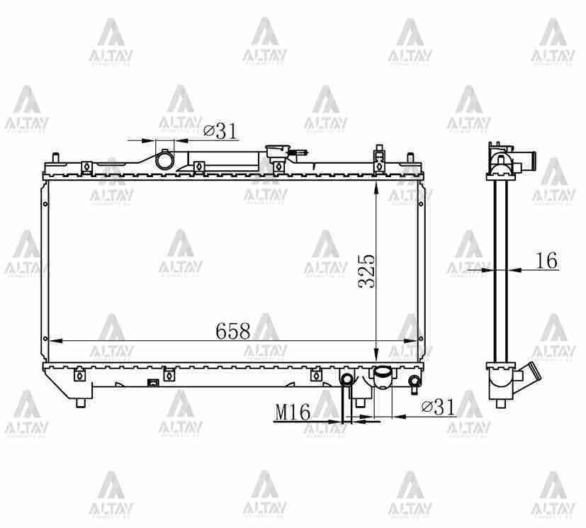 Radyatör Su Avensıs  98-00 (Mt) 1640003180