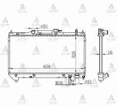 Radyatör Su Avensıs  98-00 (Mt) 1640003180