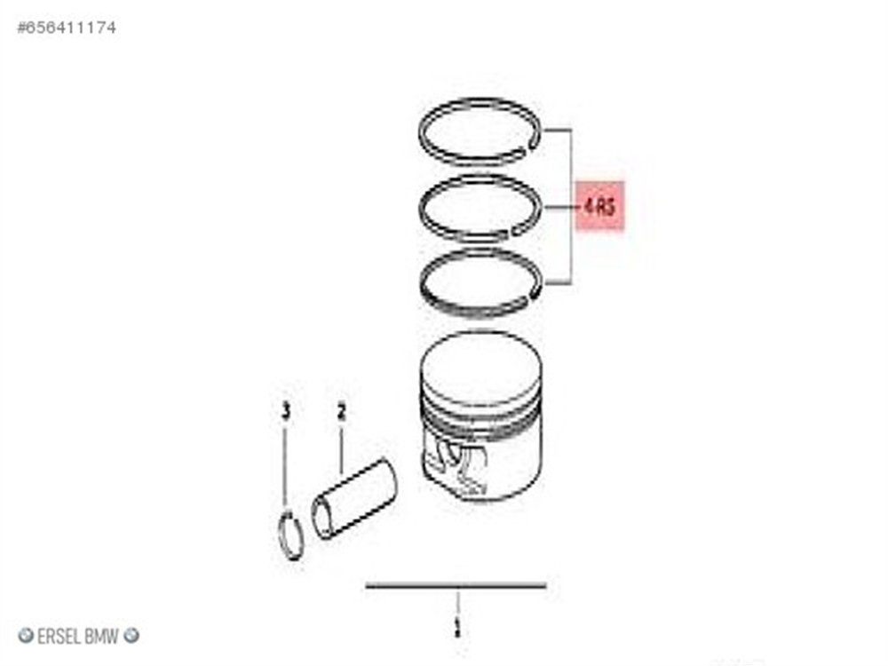 SEKMAN M52 STD (84x1.5+1.5+2mm) BMW STANDART(84.00-1.5.75X3) E36 E36 E46 E39 3 SERİSİ 5 SERİSİ 11251437142