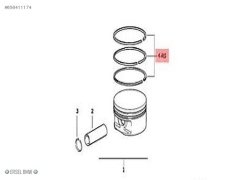 SEKMAN M52 STD (84x1.5+1.5+2mm) BMW STANDART(84.00-1.5.75X3) E36 E36 E46 E39 3 SERİSİ 5 SERİSİ 11251437142