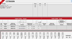 SİBOP TAKIMI 4437 4438 CITROEN C1 P107 1.0İ 12V IN ENG.1KR FE IN