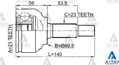 Aks Kafası Dış Mıcra 02-10 / K12 23 49.1X21 39211Ay125