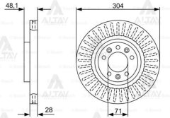 Fren Diski 308 Iı 13=> / 407 09-10 / 508 10-18 / Rıfter 18=> / Ds7 17=> / Ön Havalı 304-5 424993