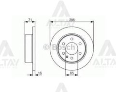 Fren Diski Crafter 06-17 / Sprınter 06-17 W906 / Arka Düz Tek Teker 3.5 Ton 298-6 2E0615601A