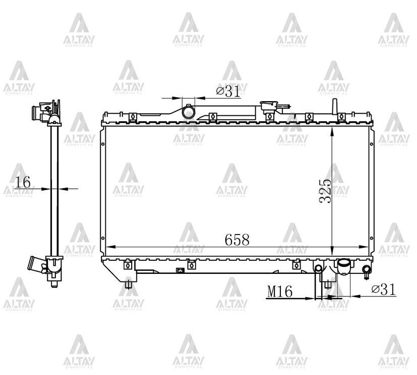 Radyatör Su Corona  92-95 / Carına  96-97 (Mt)