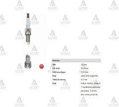 Ateşleme Bujisi İridyum Swıft 12-14 1.2 /  Splash 08-12 1.0 1.2 /  Alto 09-12 1.0