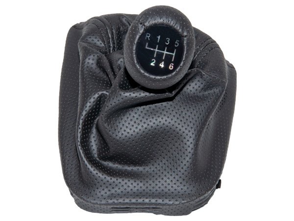 Topuzlu Vites Körüğü E46 -6 İleri- Man.Şanz; (Siyah; Noktalı; Suni Deri) Işıklı - 1434426/816BK