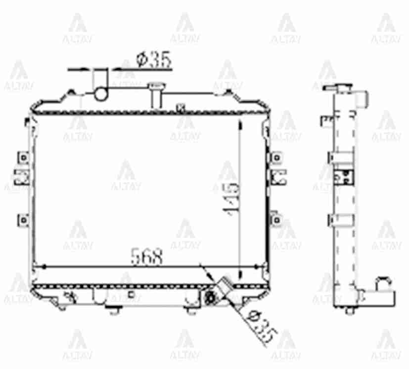 Radyatör Su H-100 Kamyonet 05-18 26Mm (Mt) 253104F400