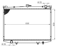 SU RADYATORU D21 86-97 / TERRANO 89-96     428x672x26 21410-10G00