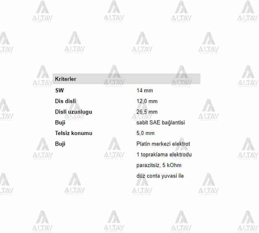 Ateşleme Bujisi Platınyum Mıcra 11=> 1.2 K13 / Note 13=>1.2