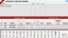 SİBOP TAKIMI 4588 4589 IN 6 E6 P308 (T9) 1.2İ THP 12V (130 BG ENG.EB2DTS)