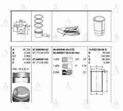 Piston Segmanlı Accent 06=> Era 1.4 / Getz 06=> 1.4 Std 8771124Std