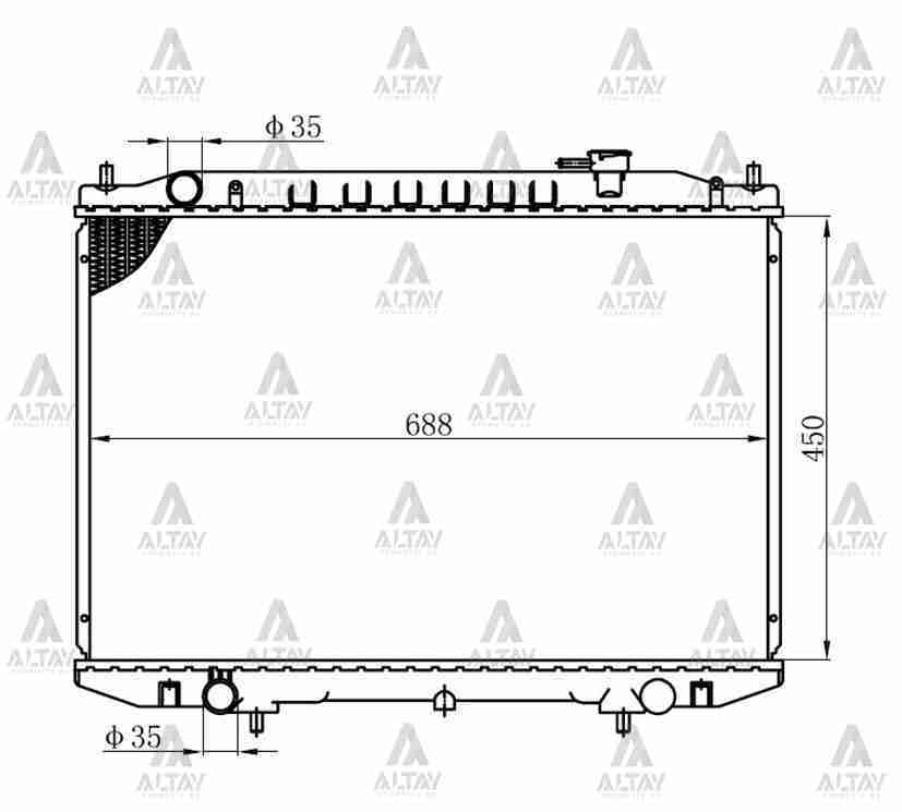 Radyatör Su Pıckup 02=> Yd25 / D-22 4X4 16Mm (Mt) 21410Vk505