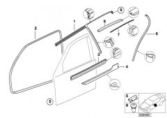 KAPI ÜST FİTİLİ SOL BMW 51718233797