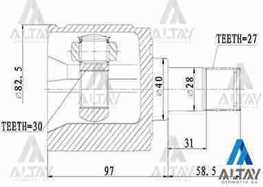 Aks Kafası İç Cıvıc 06=> Sol / 27X40X30 44310S0A300