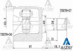 Aks Kafası İç Cıvıc 06=> Sol / 27X40X30 44310S0A300