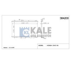 Radyatör Su Cıvıc 06-12 1.8 Vtec 375X677X16 (Mt) Brazıng 19010Rspg01