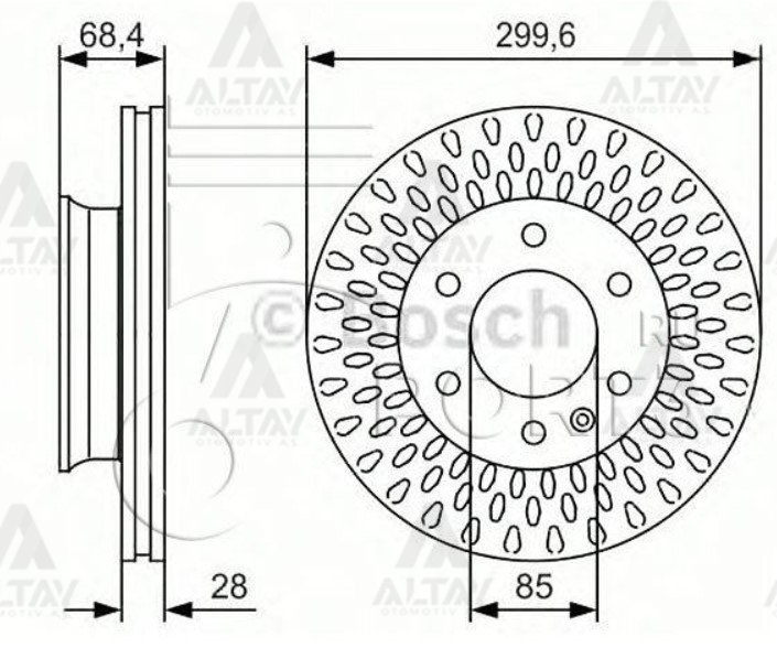 Fren Diski Crafter 06-17 / Sprınter 06-17 W906 / Ön Havalı Tek Teker 300-6 2E0615301