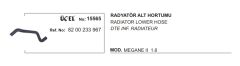 RADYATÖR HORTUMU ALT 15565 MEGANE II SCENIC II 1.6 8200233967