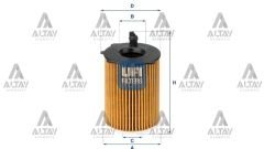 YAĞ FİLTRESİ 206 / 307 / 308 / 407 / C3 / C4 / FİESTA 02=> 1.4 HDİ-1.6 HDİ