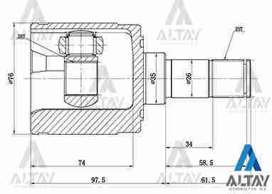 Aks Kafası İç Cıvıc 96-00 / 25X28X35 44310S5A300