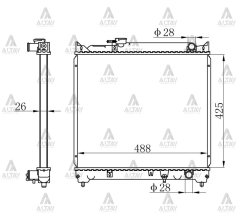 Radyatör Su Vıtara 88-97 1.6 5 Kapı 26Mm (Mt) 1770056B01