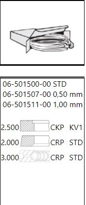Vw T4 2.5 Acv Anj 1,00 82,0Mm Std 2.5/2/3 Segman 074198151 074198153