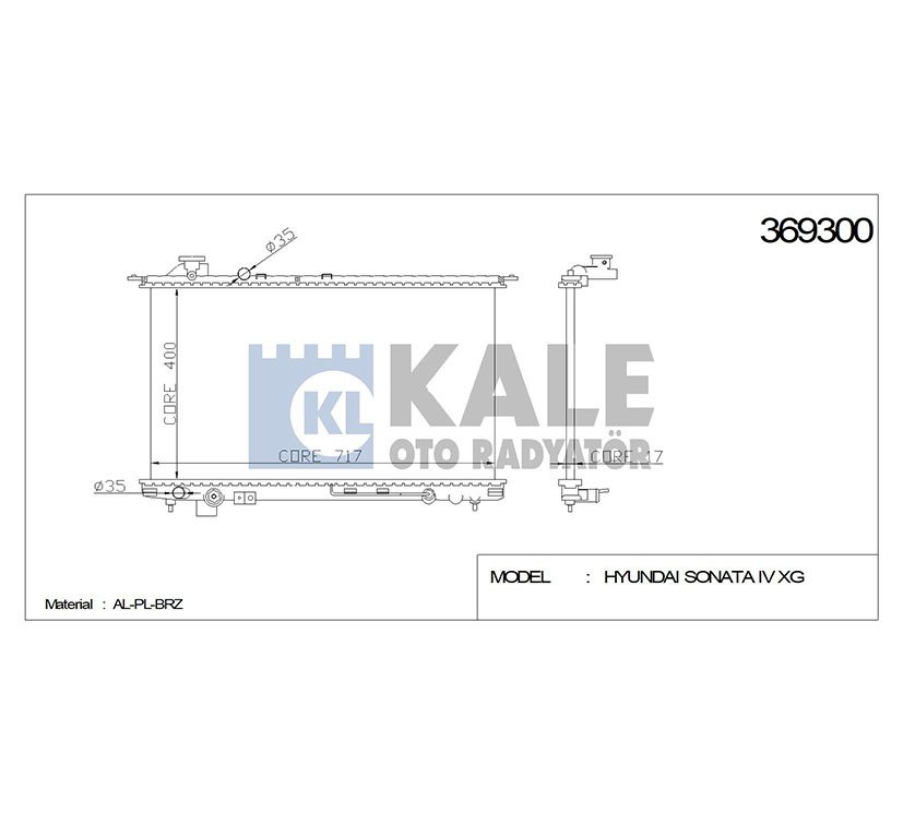 Radyatör Su Sonata  98-05 403X718X18 (At) Brazıng