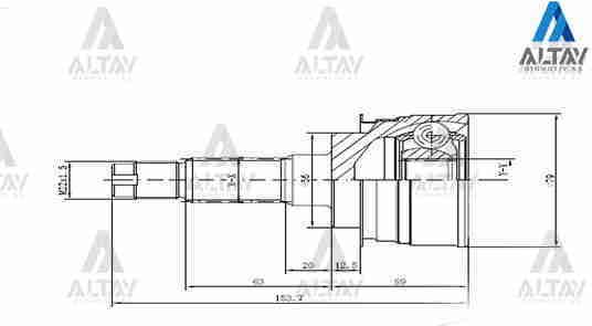 Aks Kafası Dış 323 90-95 / 323 00=> / Sephıa / 1.5 26X56X22 F02425400
