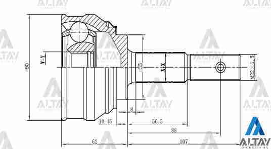 Aks Kafası Dış Sunny 90-95 / 25X55X23 391010M905
