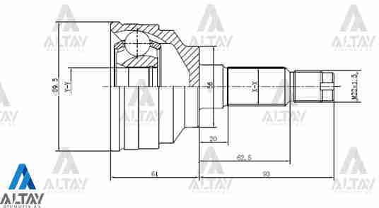 Aks Kafası Dış 626 88-92 2.0 / 26X56X25 G03325600D