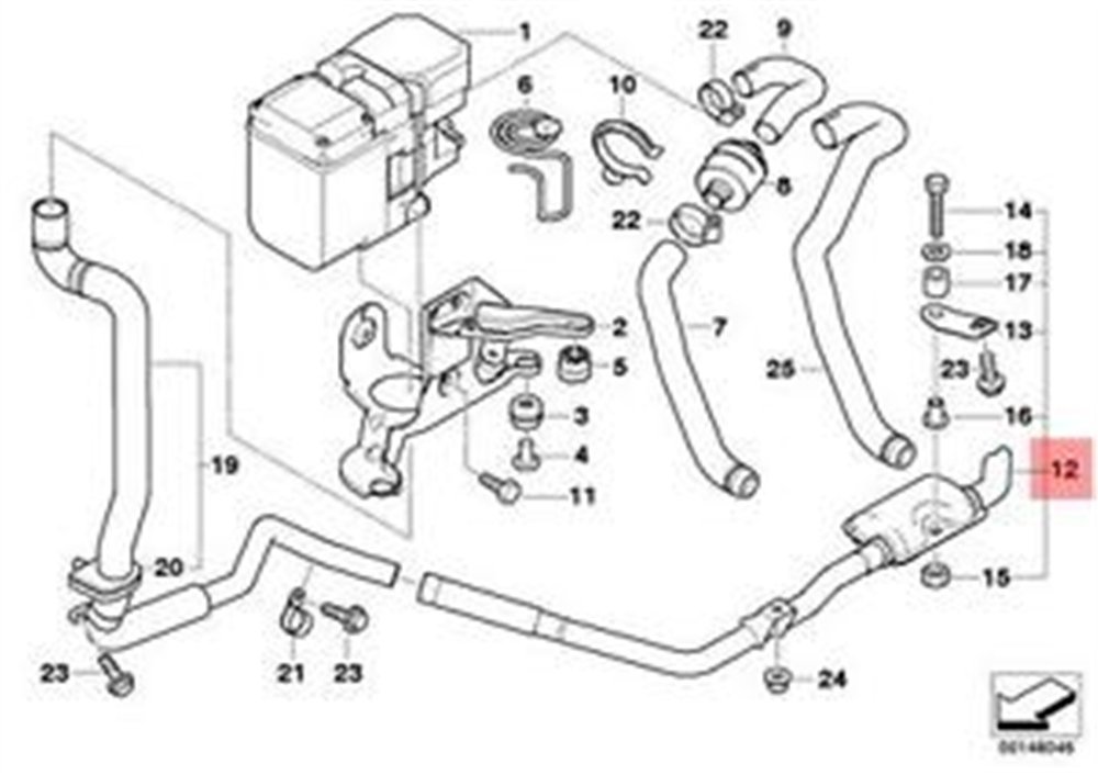 EKSOZ BORUSU E53 BMW E53 64126908135
