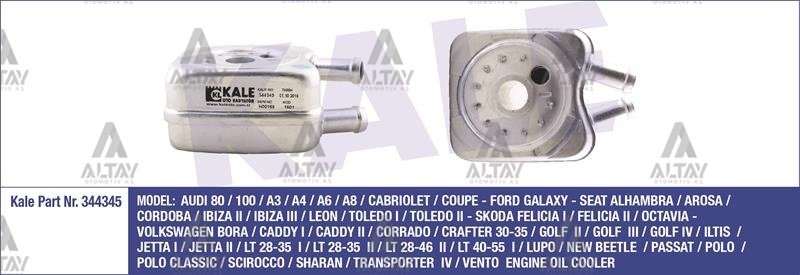 Yağ Soğutucusu Transporter T4 / Lt35 / Golf / A3 / A4 / Crafter 97=> Acv-Anj-Avr-Bjk 2.5 Tdi 068117021B