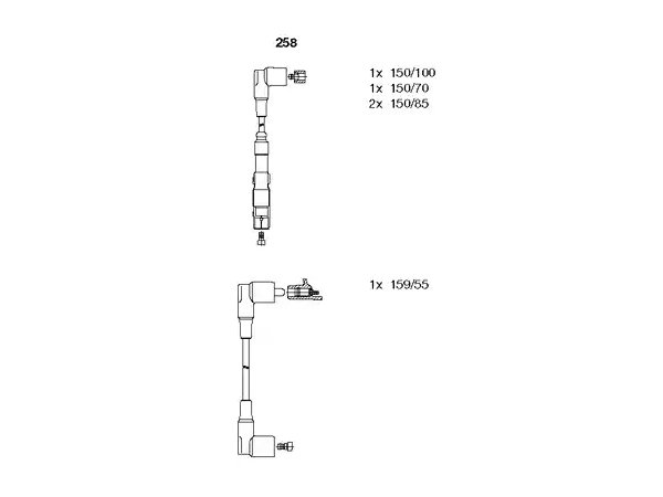 Buji Kablosu M102 (Set) [W123 W124 W201] - 258