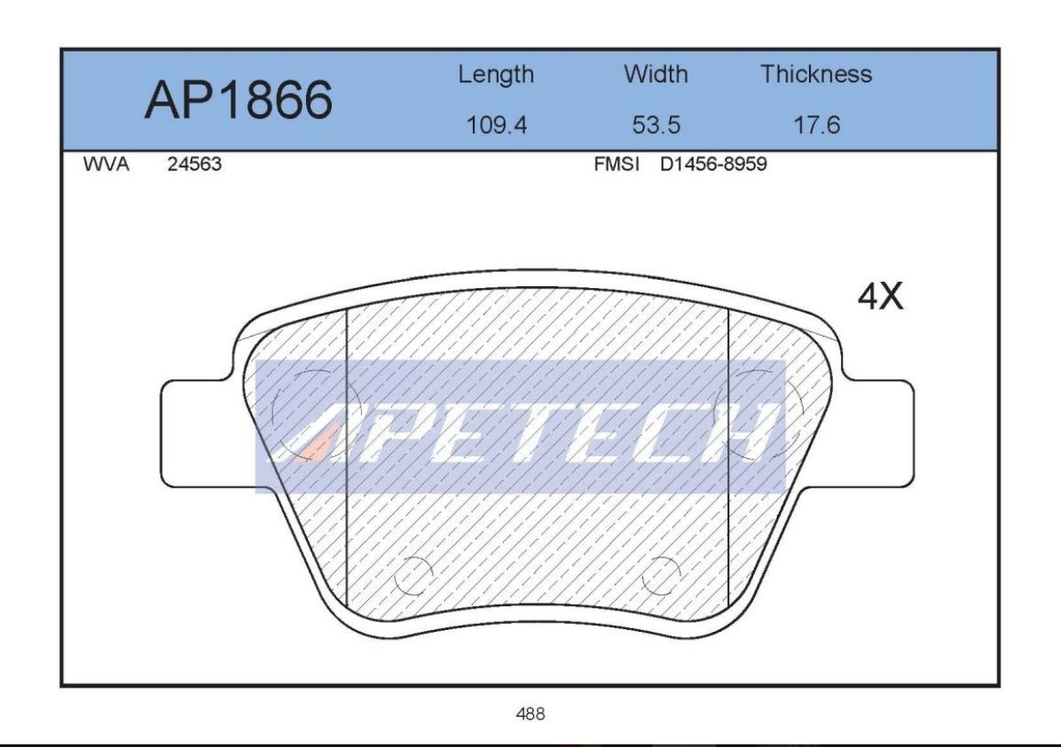 Vw Golfvı Caddy Fren Balatası Arka 5K0698451 24563 2K5698451 5K0698451 5K0698451A Jzw698451