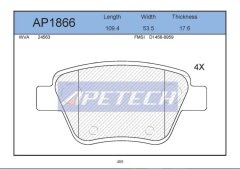 Vw Golfvı Caddy Fren Balatası Arka 5K0698451 24563 2K5698451 5K0698451 5K0698451A Jzw698451