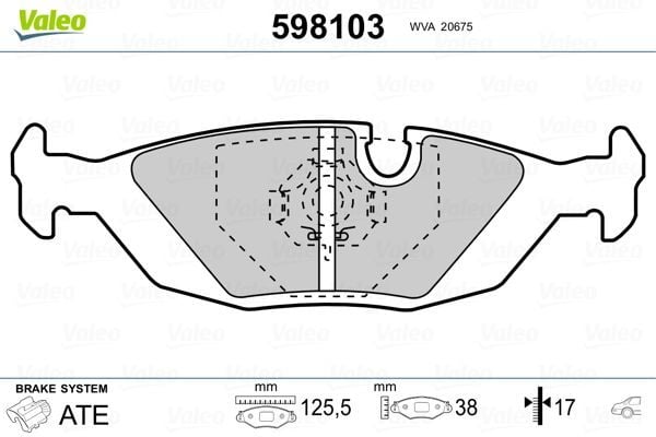 BMW E30 ARKA BALATA 34111154398