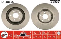 VW A4 A5 A6 08-18 FREN DİSKİ ARKA 8K0615601C