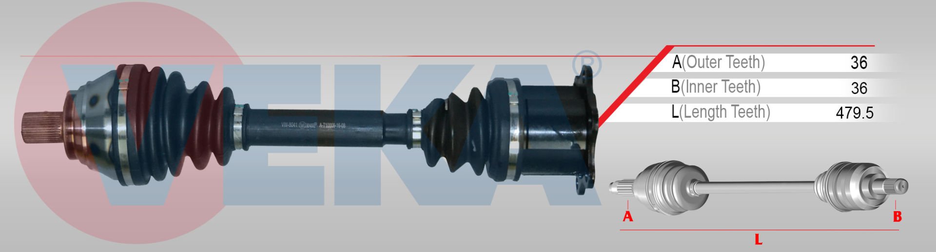 A-CADDY-PASSAT BLS-BKP-BKD-BKC 1,9 TDİ 04-10 304751 OTOMATIK GKN 304747 KISA  1K0407271EG 1K0407271LG 1K0407271NT 1K0407763HX 1K0407271BF
