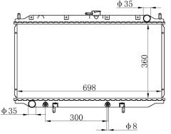 SU RADYATORU PRIMERA P11 97=>     OTOMATIK  -  360x698x16 21460-9F510